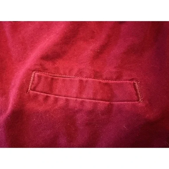 Carhartt V13 CRI Crimson Red Duck Vest Grey Sherpa Lining Workwear Rare 2XL USA - Picture 4 of 10